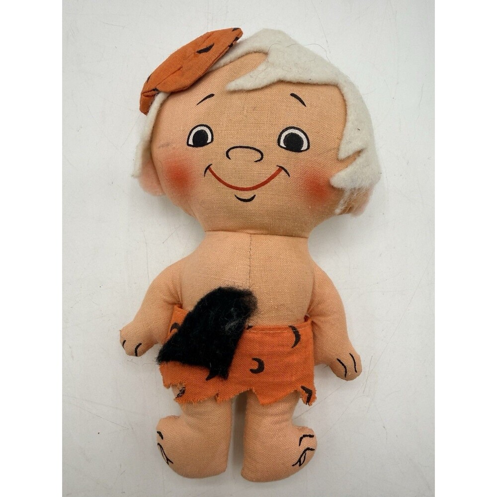 1972 KNICKERBOCKER Toy HANNA BARBERA BAMM BAMM Flintstones STUFFED DOLL 6.5”